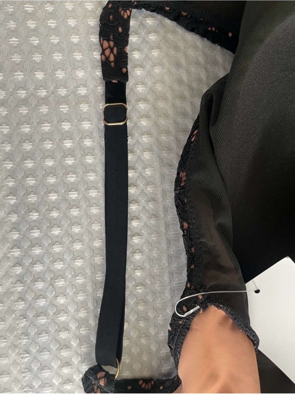 🖤Meet Curve Sexy Black Lace Pattern One-Piece Swimsuit with Nude Lining NWT🖤 - Picture 4 of 8
